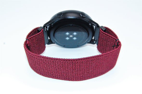 Sangria - 18mm, 20mm, and 22mm Elastic Watch Bands (Samsung Galaxy, Garmin, Fossil, Amazfit, Huawei, and more)