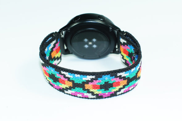 Aztec Chromatic - 18mm, 20mm, and 22mm Elastic Watch Bands (Samsung Galaxy, Garmin, Fossil, Amazfit, Huawei, and more)
