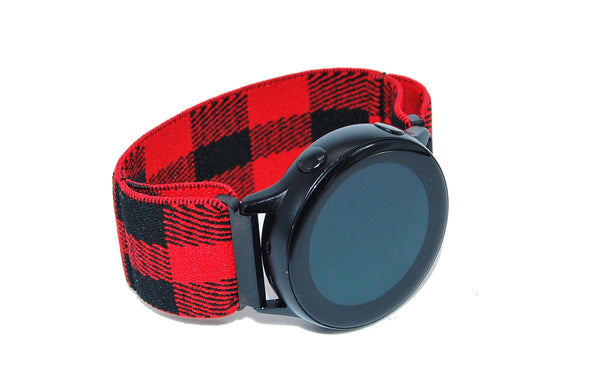 Red Buffalo - 18mm, 20mm, and 22mm Elastic Watch Bands (Samsung Galaxy, Garmin, Fossil, Amazfit, Huawei, and more)